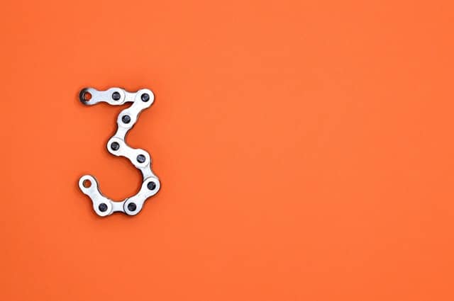 3 types of implantable hearing aids the number 3 made out of chain